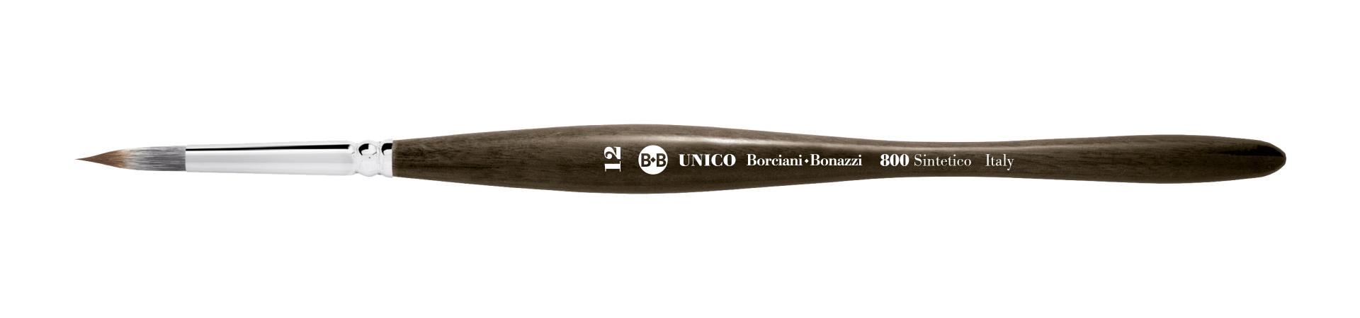 Single Synthetic Mangusta Brush Series 800 N. 20 Round Short Handle | Borciani E Bonazzi