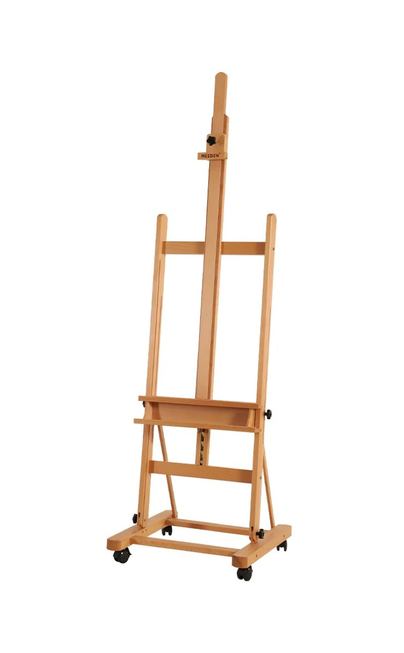 MEEDEN Extra Large Heavy-Duty H-Frame Studio Easel - Solid Beech Wooden Artist Professional Easel, only $97.00.