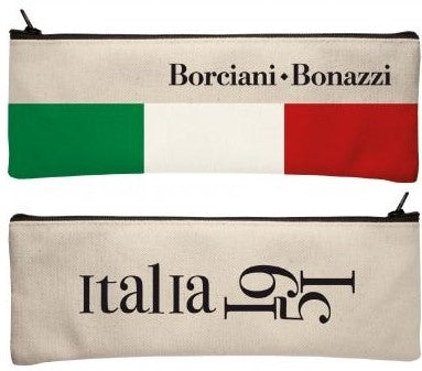 Beige Canvas Artist Case 245mm X 90mm, with BEB ITALIA 1951 Logo