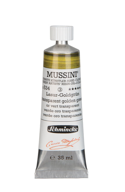 Schmincke Finest Artists’ Resin-Oil Colors. Mussini Series 10, Transparent and Semi-Transparent 35ml Tubes